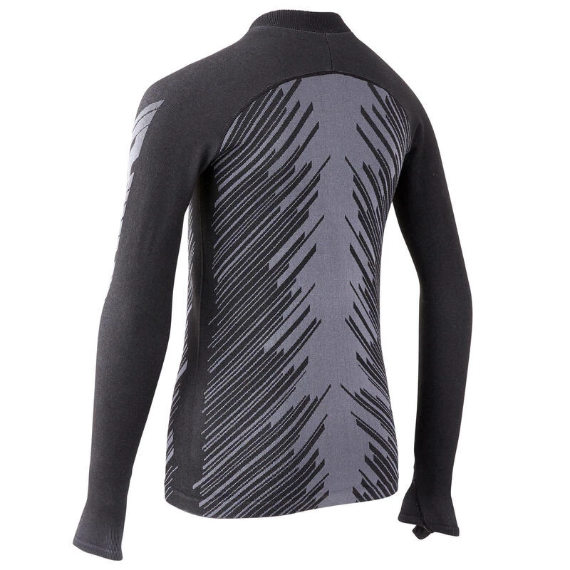 Kipsta Extra Warm Thermoshirt Kind Keepwarm 900 Lange Mouw Carbongrijs 5 Kipsta Extra Warm Thermoshirt Kind Keepwarm 900 Lange Mouw Carbongrijs - Afbeelding 3