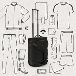Kipsta Handbagage Trolley Essentiel 30 Liter Zwart -Voetbal Sport Mode handbagage trolley essentiel 30 liter zwart 2
