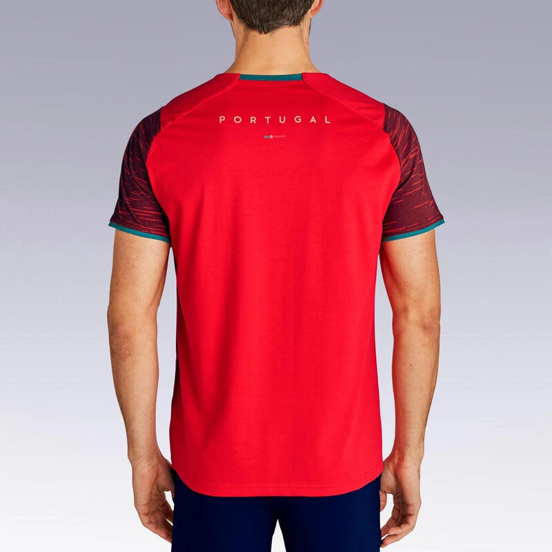 Kipsta Portugal Voetbalshirt FF100 Heren Supportershirt EK 2020 Rood 7 Kipsta Portugal Voetbalshirt FF100 Heren Supportershirt EK 2020 Rood - Afbeelding 5