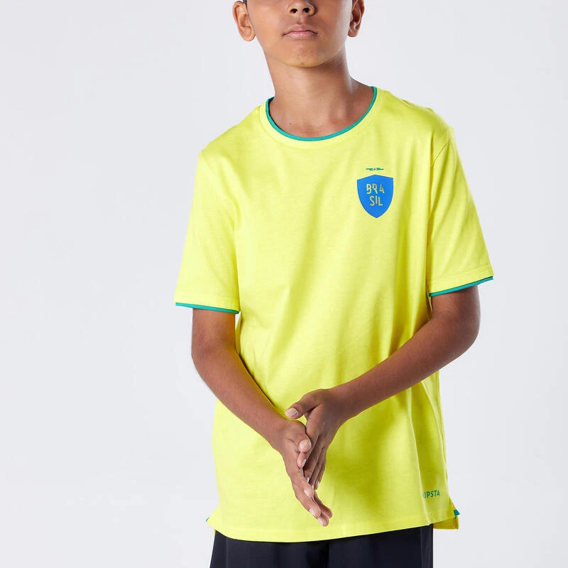 Kipsta SHIRT BRAZILIË FF100 KINDEREN 2022 6 Kipsta SHIRT BRAZILIË FF100 KINDEREN 2022 - Afbeelding 4