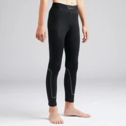 Kipsta THERMOBROEK VOOR KINDEREN KEEPCOMFORT 100 ZWART -Voetbal Sport Mode thermobroek voor kinderen keepcomfort 100 zwart 3