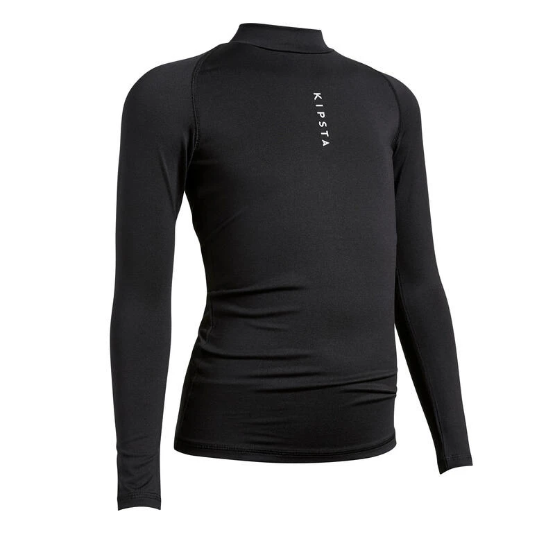 Kipsta Thermoshirt Kind Lange Mouwen Keepcomfort Zwart 3 Kipsta Thermoshirt Kind Lange Mouwen Keepcomfort Zwart