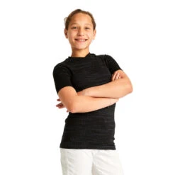 Kipsta Thermoshirt Met Korte Mouwen Kinderen Keepdry 500 Zwart -Voetbal Sport Mode thermoshirt met korte mouwen kinderen keepdry 500 zwart 6