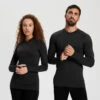 Kipsta Thermoshirt Unisex Keepdry 500 Met Lange Mouwen Zwart
