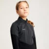 Kipsta Training Top Meisjes VIRALTO+ Zwart/grijs -Voetbal Sport Mode training top meisjes viralto zwartgrijs