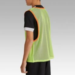 Kipsta Trainingshesje Kind Fluogeel -Voetbal Sport Mode trainingshesje kind fluogeel 4