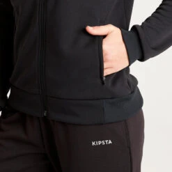 Kipsta Trainingsvest Voor Voetbal Essential Zwart En Grijs -Voetbal Sport Mode trainingsvest voor voetbal essential zwart en grijs 3