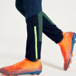 Kipsta VOETBALBROEK VOOR KINDEREN CLR MARINEBLAUW/FLUOGEEL -Voetbal Sport Mode voetbalbroek voor kinderen clr marineblauwfluogeel 2