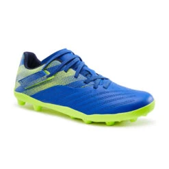 Kipsta Voetbalschoenen Kind Agility 140 FG Klittenband Blauw/geel
