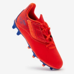 Kipsta Voetbalschoenen Kind Viralto I FG Easy Klittenband Oranje/rood -Voetbal Sport Mode voetbalschoenen kind viralto i fg easy klittenband oranjerood 3