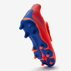 Kipsta Voetbalschoenen Kind Viralto I FG Easy Klittenband Oranje/rood -Voetbal Sport Mode voetbalschoenen kind viralto i fg easy klittenband oranjerood 4