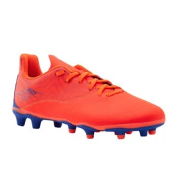 Kipsta Voetbalschoenen Kind Viralto I FG Oranjerood/blauw