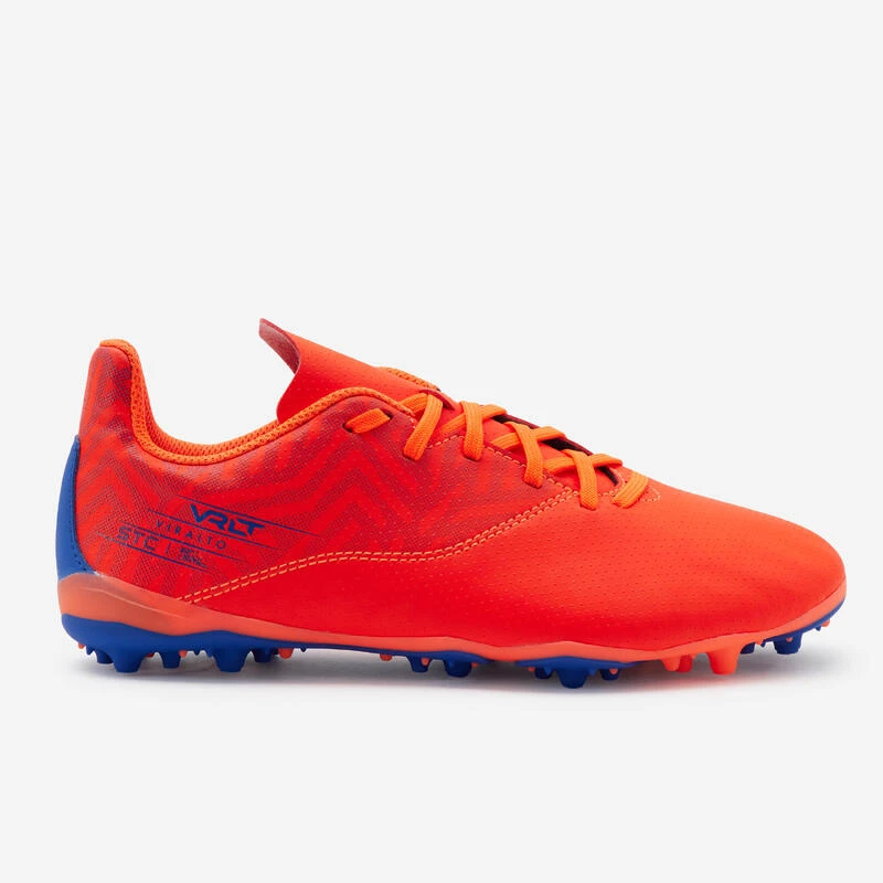Kipsta Voetbalschoenen Kind Viralto I MG/AG Oranjerood/blauw 4 Kipsta Voetbalschoenen Kind Viralto I MG/AG Oranjerood/blauw - Afbeelding 2