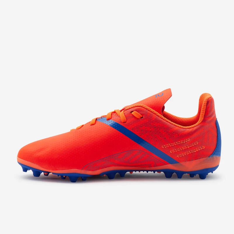 Kipsta Voetbalschoenen Kind Viralto I MG/AG Oranjerood/blauw 5 Kipsta Voetbalschoenen Kind Viralto I MG/AG Oranjerood/blauw - Afbeelding 3