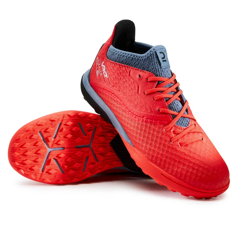 Kipsta Voetbalschoenen Kind Viralto III TF Rood/grijs 4 Kipsta Voetbalschoenen Kind Viralto III TF Rood/grijs - Afbeelding 2