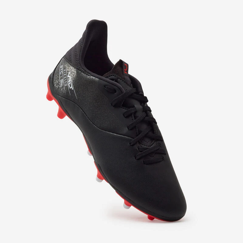 Kipsta VOETBALSCHOENEN VIRALTO I FG ZWART/ROOD 6 Kipsta VOETBALSCHOENEN VIRALTO I FG ZWART/ROOD - Afbeelding 4