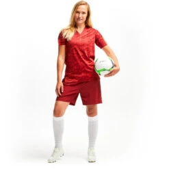 Kipsta Voetbalshirt Dames F900 Bordeauxrood -Voetbal Sport Mode voetbalshirt dames f900 bordeauxrood 4
