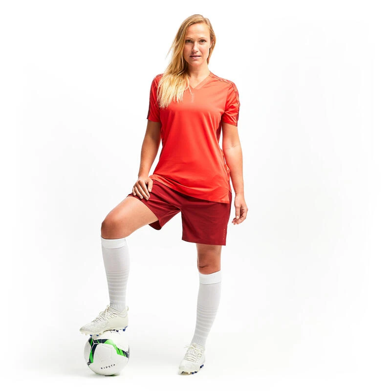 Kipsta Voetbalshirt Dames F900 Rood 6 Kipsta Voetbalshirt Dames F900 Rood - Afbeelding 4