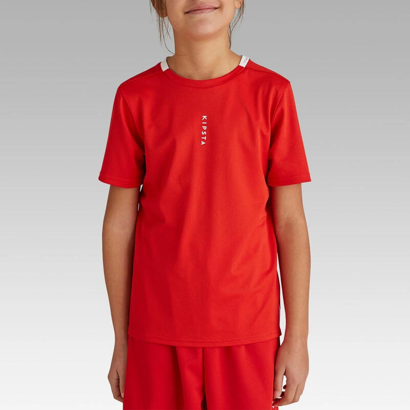 Kipsta Voetbalshirt Kind F100 Rood 4 Kipsta Voetbalshirt Kind F100 Rood - Afbeelding 2