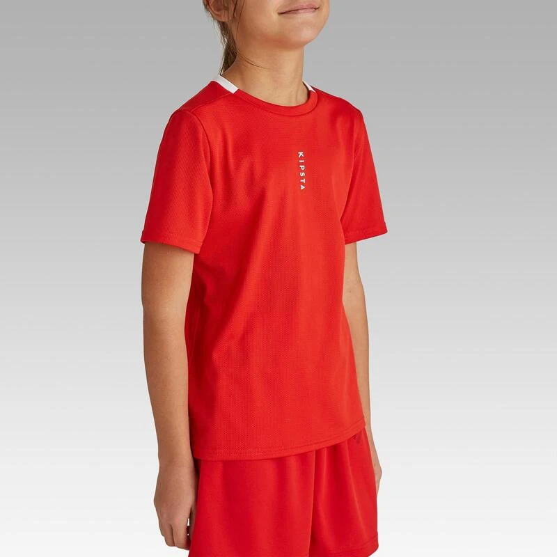 Kipsta Voetbalshirt Kind F100 Rood 5 Kipsta Voetbalshirt Kind F100 Rood - Afbeelding 3