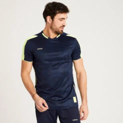 Kipsta Voetbalshirt Traxium Donkerblauw/geel