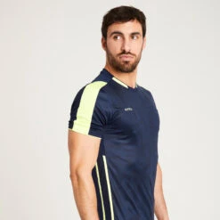 Kipsta Voetbalshirt Traxium Donkerblauw/geel -Voetbal Sport Mode voetbalshirt traxium donkerblauwgeel 3