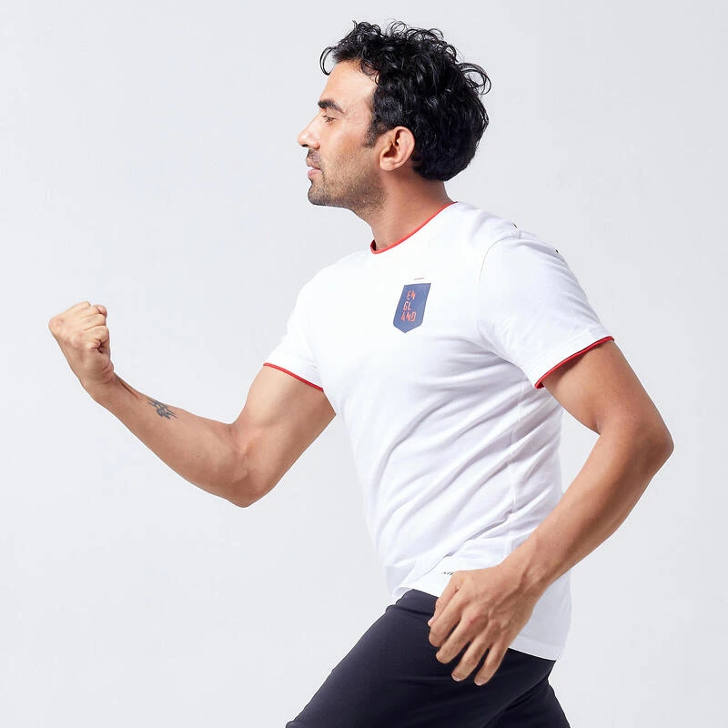 Kipsta VOETBALSHIRT VOOR VOLWASSENEN ENGELAND FF100 2024 13 Kipsta VOETBALSHIRT VOOR VOLWASSENEN ENGELAND FF100 2024 - Afbeelding 11