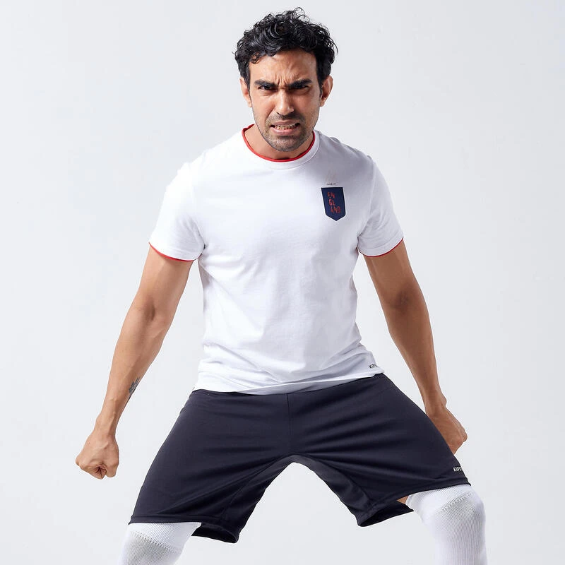 Kipsta VOETBALSHIRT VOOR VOLWASSENEN ENGELAND FF100 2024 17 Kipsta VOETBALSHIRT VOOR VOLWASSENEN ENGELAND FF100 2024 - Afbeelding 15