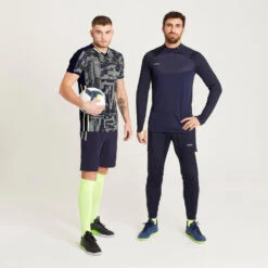 Kipsta Voetbalsweater Met Halve Rits Voor Volwassenen TRAXIUM -Voetbal Sport Mode voetbalsweater met halve rits voor volwassenen traxium marineblauw blauw 8