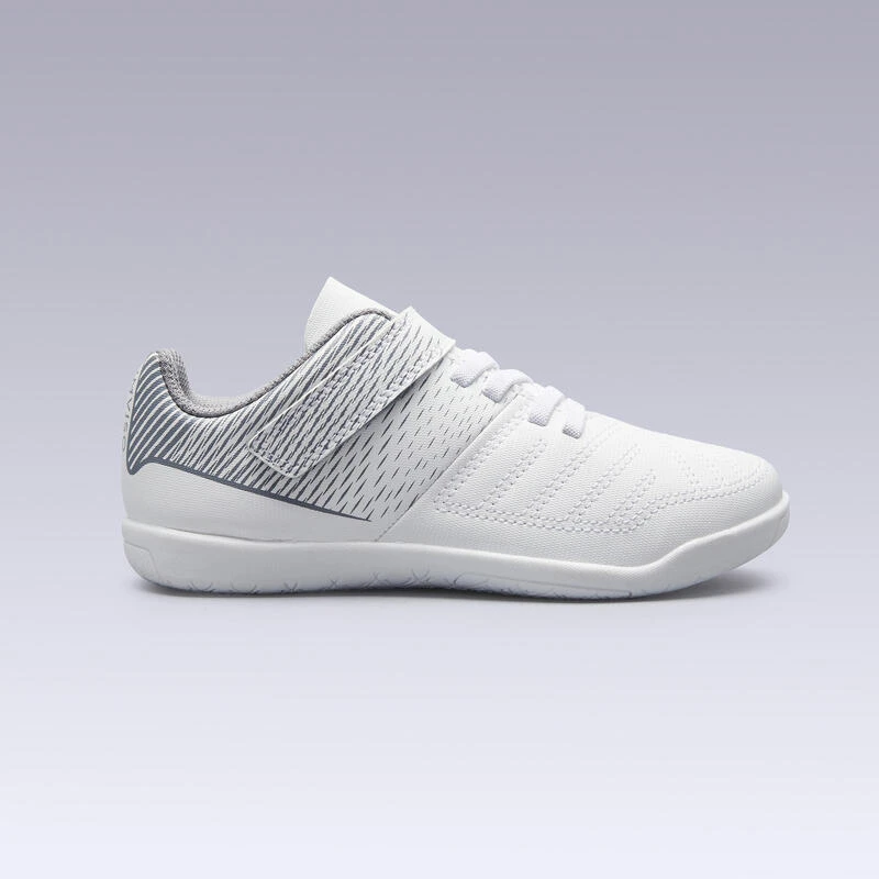 Kipsta Zaalvoetbalschoenen Kind Futsal 100 Klittenband Wit 4 Kipsta Zaalvoetbalschoenen Kind Futsal 100 Klittenband Wit - Afbeelding 2