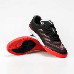 Kipsta Zaalvoetbalschoenen Kind Ginka 500 Zwart/rood -Voetbal Sport Mode zaalvoetbalschoenen kind ginka 500 zwartrood 3