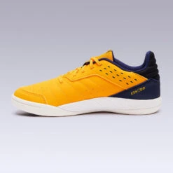 Kipsta Zaalvoetbalschoenen Junior Eskudo 500 13 Kipsta Zaalvoetbalschoenen Junior Eskudo 500 -Voetbal Sport Mode zaalvoetbalschoenen voor kinderen eskudo 500 geel blauw 11