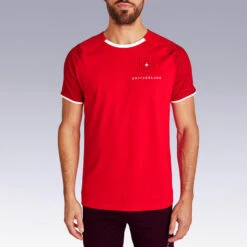 Kipsta Zwitserland Voetbalshirt FF100 Heren Supportershirt EK 2020 Rood -Voetbal Sport Mode zwitserland voetbalshirt ff100 heren supportershirt ek 2020 rood 3