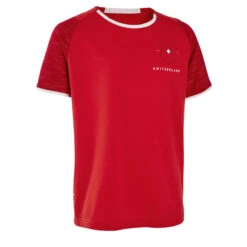 Kipsta Zwitserland Voetbalshirt FF100 Kind Supportershirt EK 2020 Rood